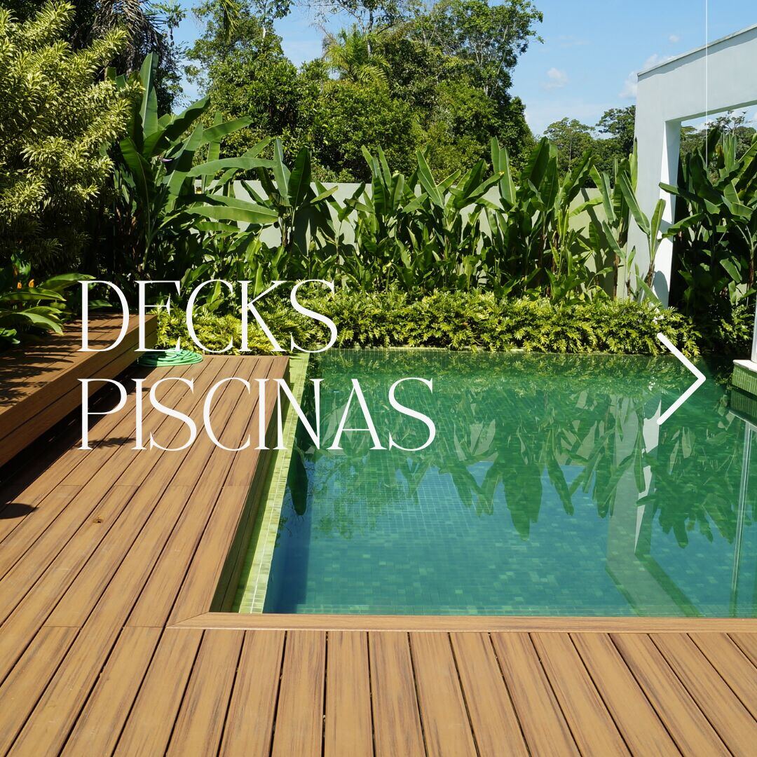 Deck em madeira plástica para área de piscina